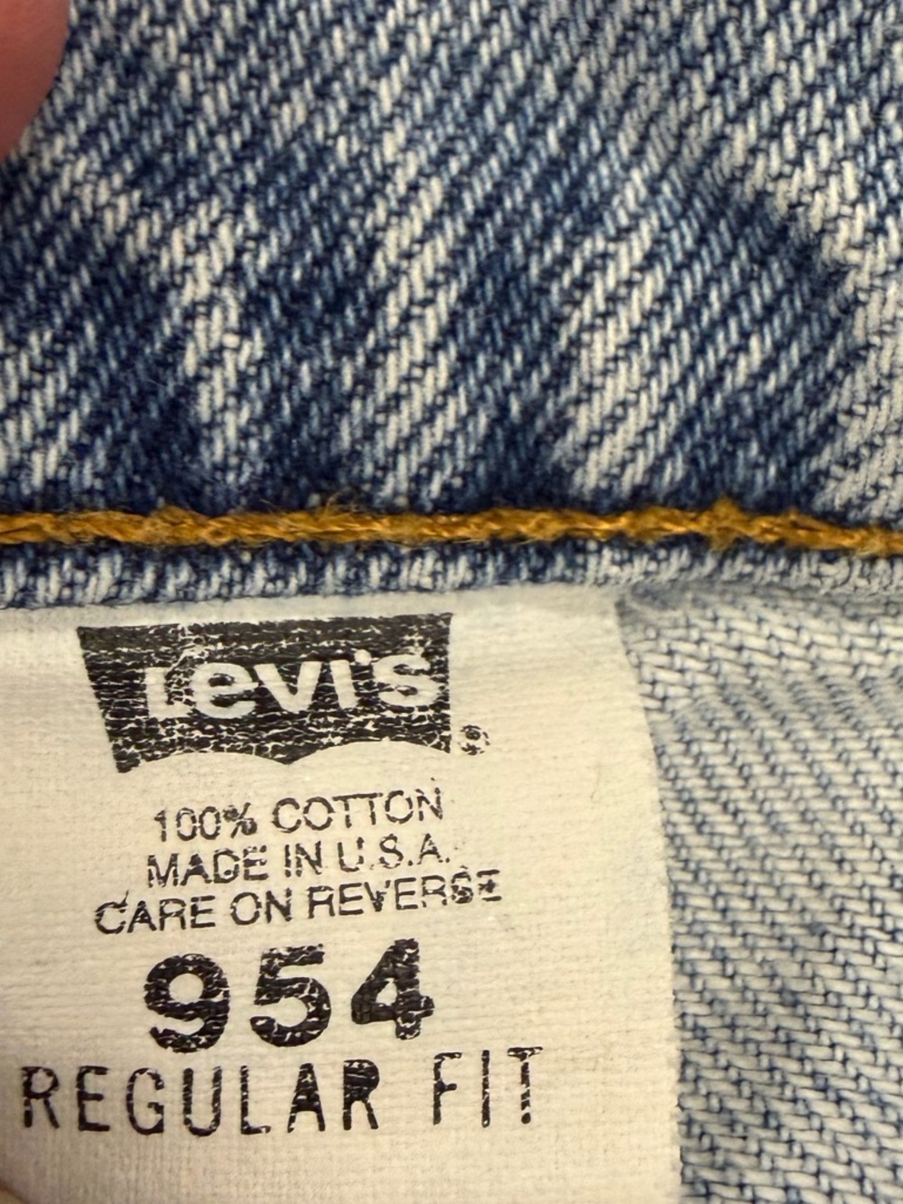 Vintage 1990s Levi’s 954 Orange Tab Denim Shorts Size 11 Made in USA - Picture 9 of 10